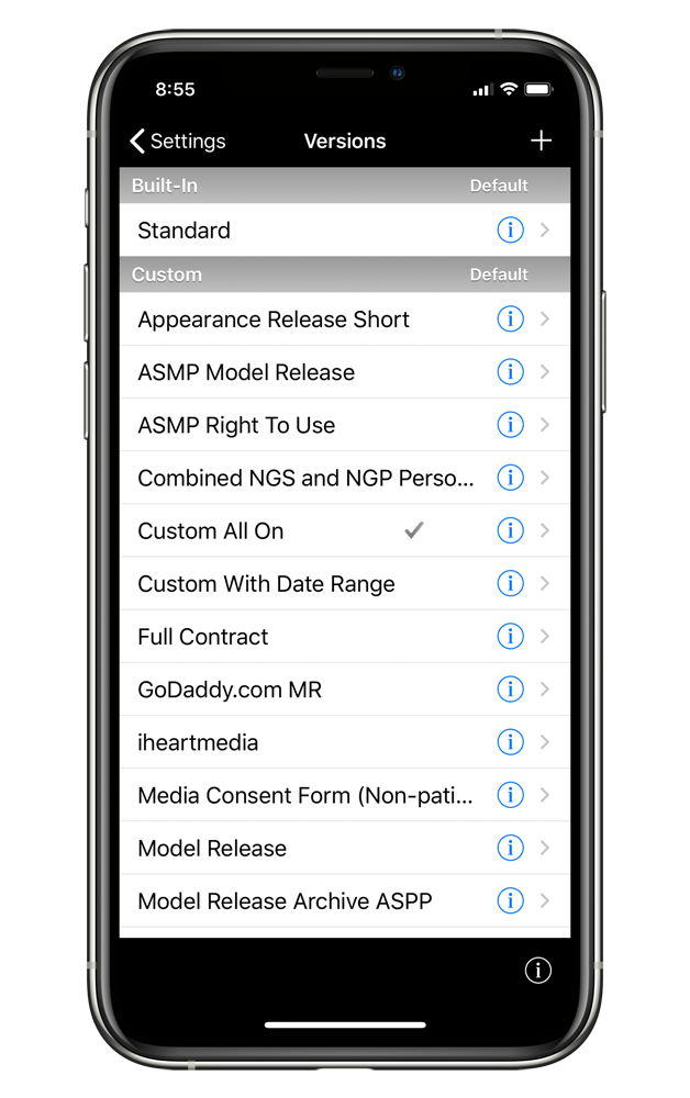 Easy Release Model Release App - Screenshot